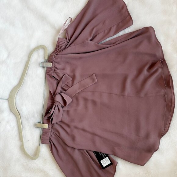 NWT Daily Look New Off-Shoulder Mauve Pink Blouse Size Small - Picture 5 of 8